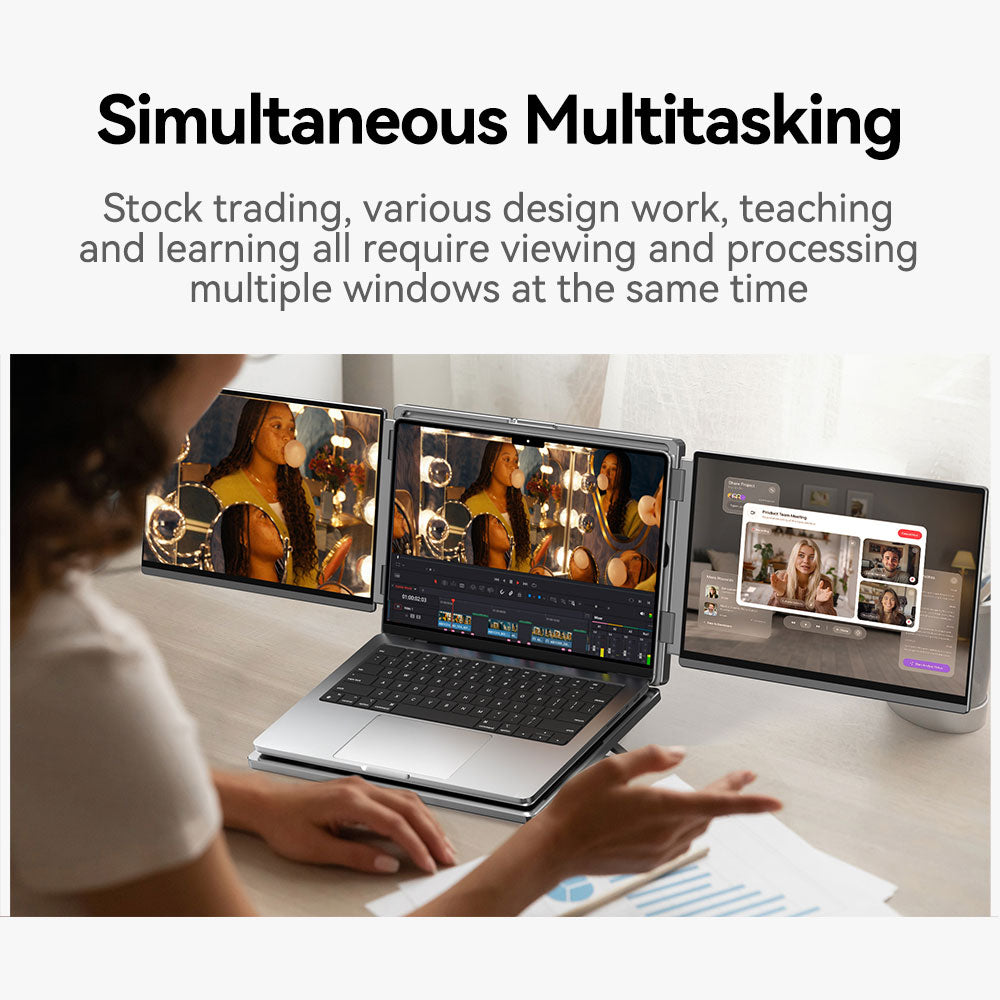 DuoTrek LR13U Dual 4K+ 13.4-inch Screens for High-end Laptops