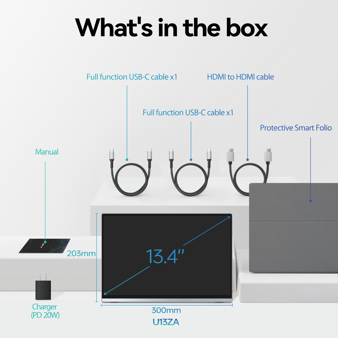 13.4" 4K+ Monitor with Anti-glare Glass [U13ZA]