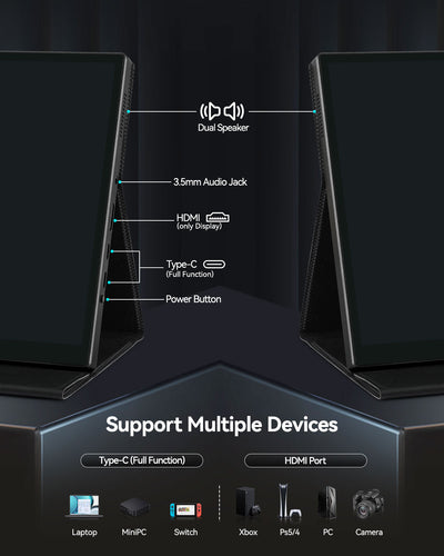 10.5" 1080P Touchscreen Portable Monitor [T10PA]